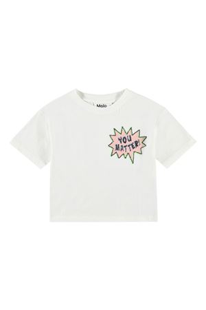 white cotton tshirt MOLO KIDS | 2S25A2103886